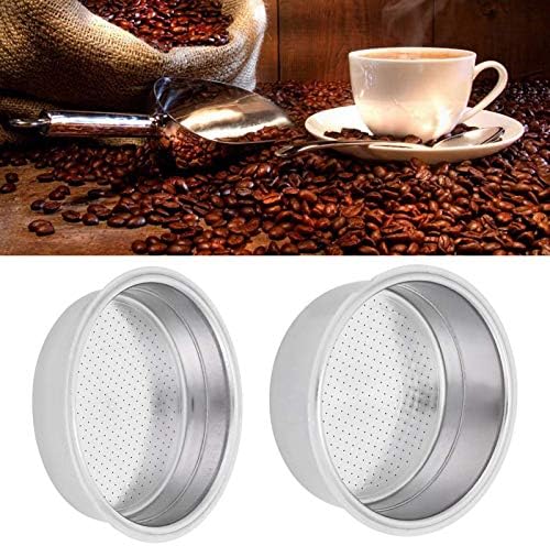 Филтер за кафе од не'рѓосувачки челик, 51мм единечна чаша Порозна филтерска корпа за еднократна употреба на двојни слоеви замена