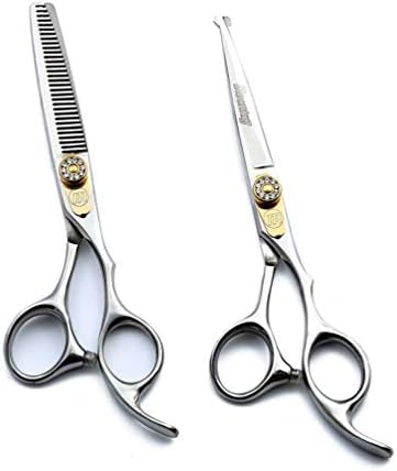 Ножици за фризери за фризури од iarиарун сет 6,0 инчи сребрена тркалезна ножици за безбедност на главата Детски ножици рамни ножици