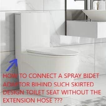 Спреј мијалник за ладна вода за прскање со 7/8 црево 6 '' Продолжени седишта за тоалети, тврда инсталација Пристап до свеж сет од не'рѓосувачки