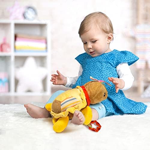 Стохастична кутија играчка за шетачи за бебиња со тета и штракаат за новороденчиња. Меки играчки за животни за момчиња и девојчиња