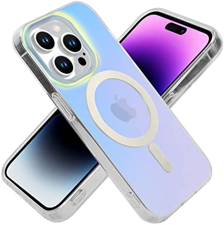 Sokad Магнетни Случај за iPhone 13 Pro Max 6.7 инчен Iridescent Мат [Компатибилен Со MagSafe] Shockproof Заштитни Тенок Јасен