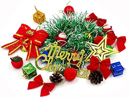 CYZPF новогодишна елка 30/45/60см мини вештачко со висечки украси Божиќни декорации за хотелски украси за хотелски хотел