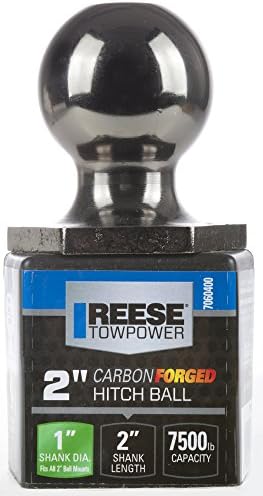 Reese Towpower 7060400 2 Црн никел јаглерод фалсификуван преплетувачки топка за блокирање