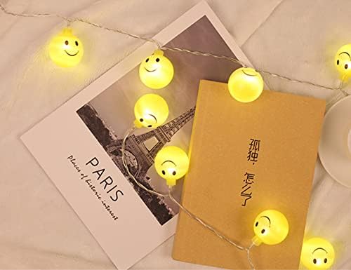 Rikxz Fairy Lights, смешковци со светло на топката, LED смешковци за украсување на лице, светла за батерии на батерија, за роденденска