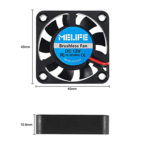 Melife 6PCS 5010 3D вентилатори на печатачот DC 24V 50MMX50mmx10mm Тивко без ладење на ладење на вентилаторот за ладење на вентилаторот за