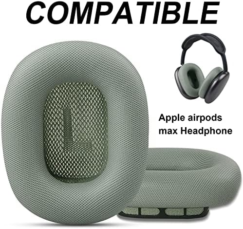 Премиум замена на ушите перничиња за Apple AirPods Max слушалки, протеински кожни мемориски ушни урови со одлична изолација на бучава