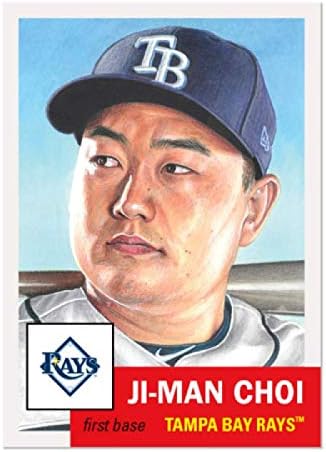 2019 Topps The MLB Living Set #186 Ji-Man Choi Tampa Bay Rays Официјална бејзбол картичка распродадена ограничена печатена патека