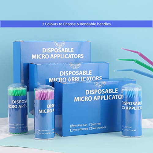 Микро четки за еднократна употреба за стоматолошка микробруш Апликатори 400 парчиња, микросвабс латис апликација за апликации што се наведнуваат
