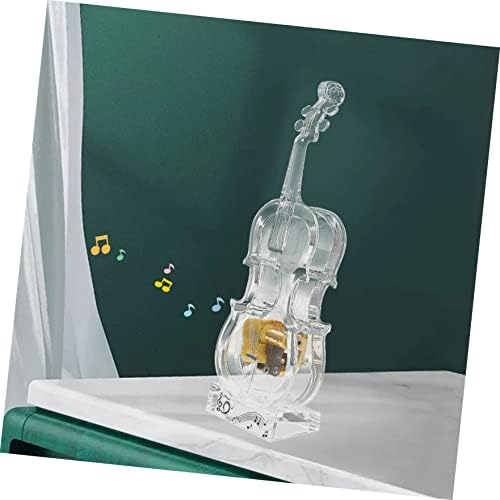 Фавомото кутија со ветровито во облик на нови девојки виолина шик играчки музички музички подароци замок замок за замок Декорација