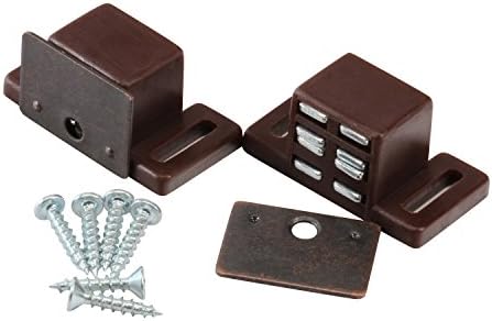 Хардвер РОК Хардвер тешка 15 lb Висока магнетна улога на кабинетот, кафеав/никел кабинет, кафеава, кафеава боја, кафеава