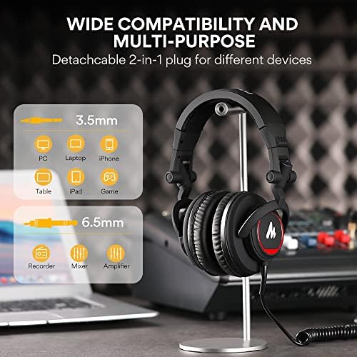USB/XLR Подкаст динамичен микрофон, Maono HD300T Studio MIC комплет со контрола на волуменот, мониторинг со слушалки MH501, монтирање на шок,