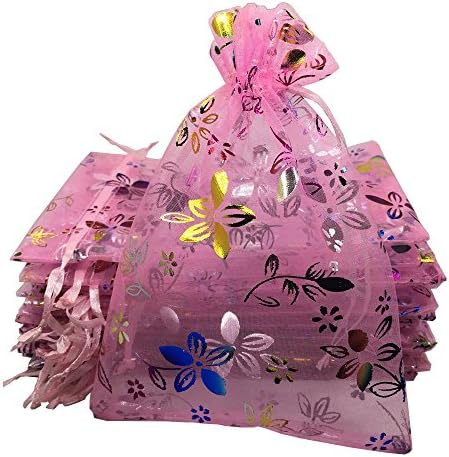 Ansley Shop 100pcs 5x7 инчи влечења органза подароци за бонбони торби свадбени фаворити торбички торбички