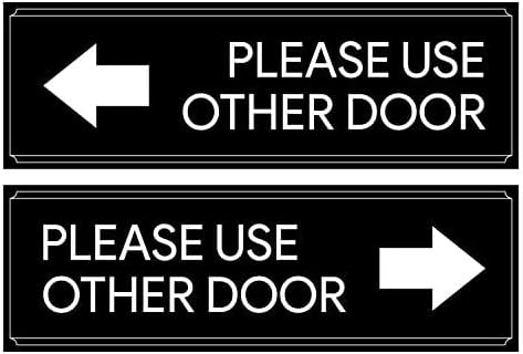 BKS -Те молам, користете други налепници за налепници на канцелариски знаци од 2 - деловни знаци на само лепило, знаци на врата