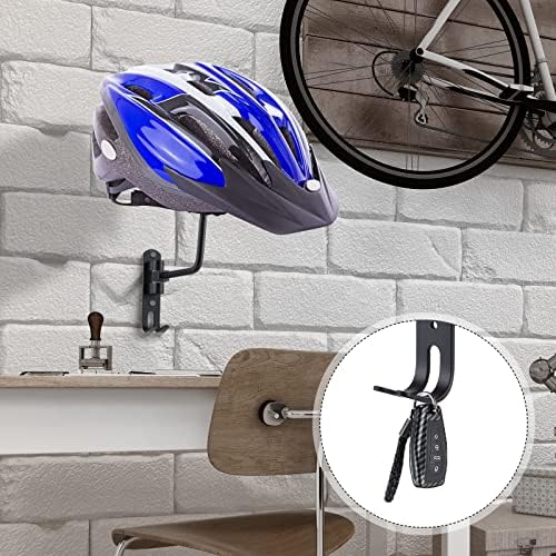 Лавици за мотоцикли за шлемови велосипеди држач за кацига од 180 степени ротација шлемот решетката wallидна кацига стол