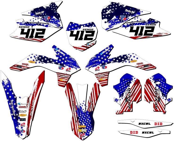 2013-2014 SX MERICA САД Сенге Графика Комплетен Комплет Со Rider I. D. Компатибилен Со KTM