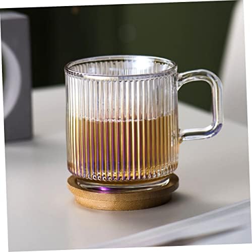 Бестонзон 6 Комплети Проѕирни Чаши За Пиење Проѕирни Стаклени Шолји За Кафе Гроздобер Стаклени Чаши За Кафе Проѕирна Стаклена Чаша Чаша За