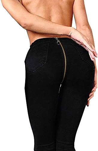 Истегнување фармерки тексас назад слаби модни дами фармерки обични панталони патент молив жени половината високи панталони женски фармерки