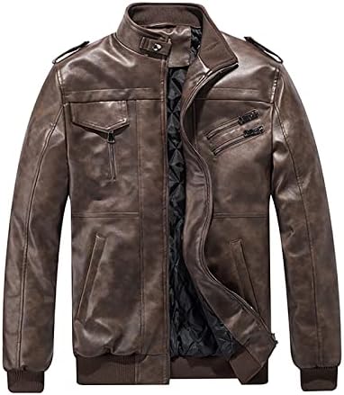 ADSSDQ Менс лесни јакни, трендовски долги ракави мантили Парк Преголема зимска висока врата опремена јакна со средна тежина8