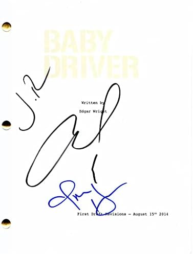 Jonон Бернтал, Ансел Елгорт и Jonон Хам Кастинг потпишаа Autograph Baby Driver Script Улица Вол, луди мажи, мртви одење