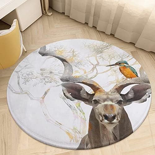 Сликање на елени и птици, меки килими за спална соба за дневна соба килими расадник девојки теписи за дневна соба што се мијат
