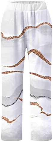 Mackneog со високи половини капри панталони широки нозе лесни обични капри панталони за жени случајни високи пораст со постелнини