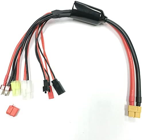 Hengfuntong-Elec 6 in1 B6 Висока струја AMP полнење RC Charger Battery Connector Connecter Adapter Cable го води кабелот XT60