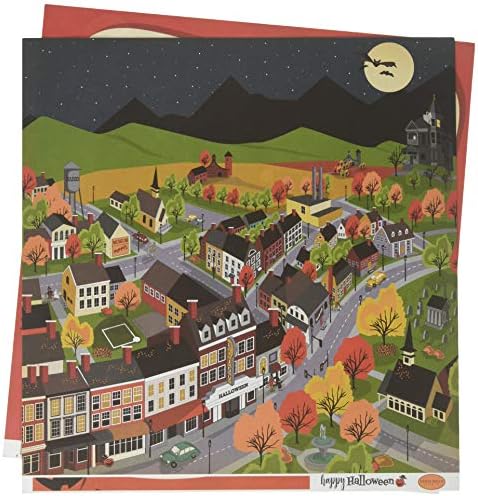 Карта Бела Среќна Ноќта на вештерките 12x12 градски хартија
