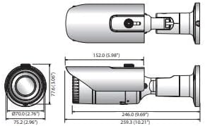 Hanwha Techwin QNO-8020R 5MP IR WDR Мрежа Отворен Куршум Камера со 4mm Фиксна Леќа, Rj45 Врска
