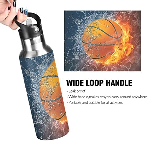 Оаренол кошаркарска вода шише топка со вода Огнена вода осветлување простор спортски вакуум од не'рѓосувачки челик изолиран