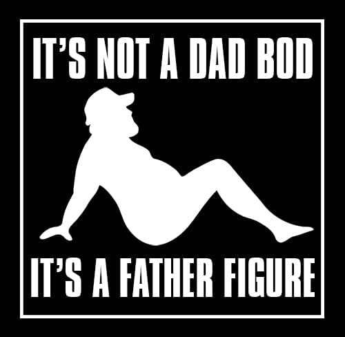 Av Не е тато Боди, тоа е налепница за татко фигури, смешна мамбала маж, машка физика за автомобили, камиони, шишиња со вода и