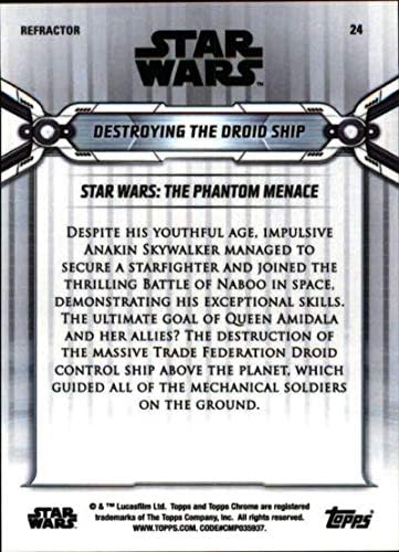 2019 Топс Хром Војна На Ѕвездите Наследство Рефрактор #24 Уништување На Дроид Брод Тргување Картичка
