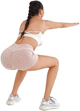 Урбекс печатени шорцеви за јога за жени со висок половината, лифт за задникот и контрола на стомакот