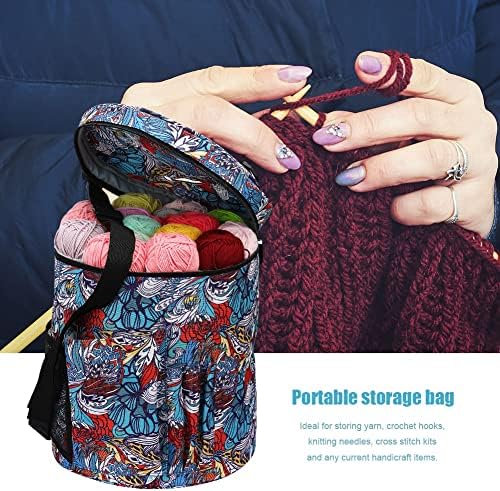DSFEOIGY Предиво Торба За Складирање Печатени Плетење Игла Капчиња Шиење Плетење Дома Торба Торба