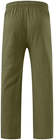 Машки панталони директно машки обични дневни солидни панталони со целосна должина од страна на панталони од џеб од половината
