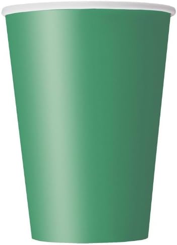 Уникатни Хартиени Чаши за Еднократна Употреба, 12оз, Смарагдно Зелена