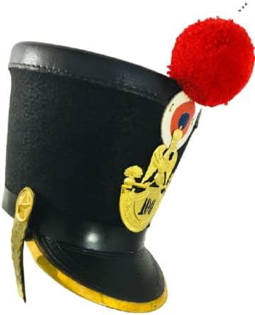 Нова француска Наполеонска Шако шлем Црн Наполеон Шако Шлемот | Црна боја -Q3