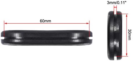 Uxcell жица заштитник на масло отпорен на арматура Овална гума Громи 30х60мм монтирање DIA 10 парчиња