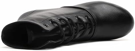 Црните кожни џез чизми разделија единствени чевли за танцување за возрасни жени мажи