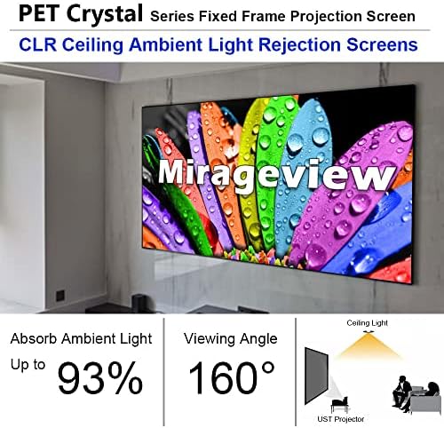 Mirageview екран, тенка плоча за амбиентална светлина, отфрлајќи ја фиксната проекција на проекторот на проекторот, ПЕТ кристал,