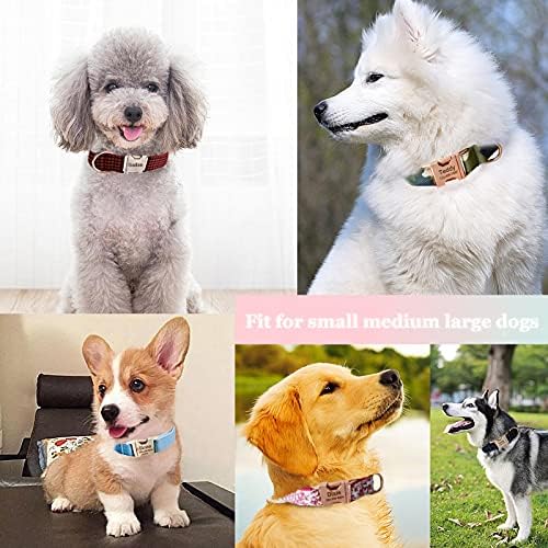 Персонализирани јаки за кучиња за кутре мали средни миленичиња со врежано име и телефонски број