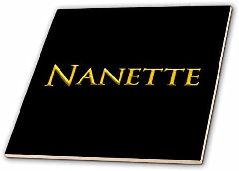 3дроза Нанет го фаворизираше името на девојчето во САД. Жолта на црн шарм-Плочки