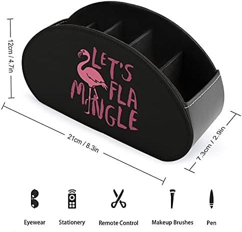 Пинк Фламинго Ајде да го разгориме држачот за далечински управувач Кади за складирање на кутија за десктоп организатор за телевизиски