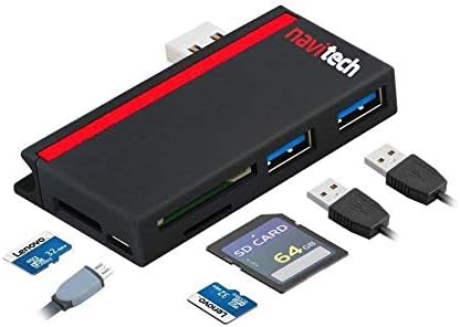 Navitech 2 во 1 лаптоп/таблет USB 3.0/2.0 HUB адаптер/микро USB влез со SD/Micro SD картички читач компатибилен со ASUS Chromebook C425 14