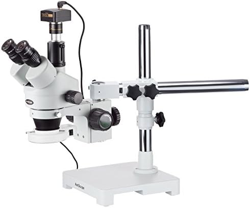 AmScope SM-3TZ-54S-10m Дигитален Професионален Тринокуларен Микроскоп За Стерео Зумирање, Wh10x Окулари, 3,5 X-90X Зголемување, 0,7 X-4,5