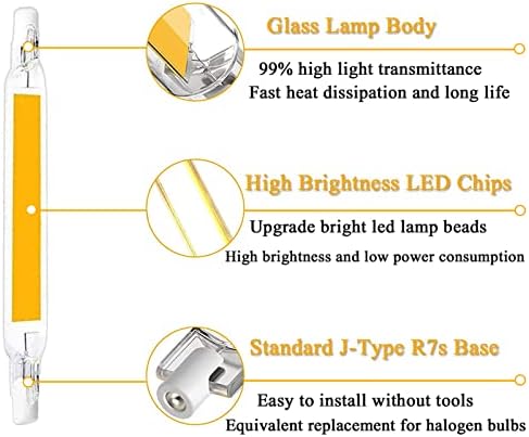 R7S LED Сијалица, 78mm 10w ВИСОКА Осветленост R7s LED Светилки, 100w Еквивалентни Халогени Светилки, 10w J-Тип R7s Двојно ЗАВРШИ LED Светла За