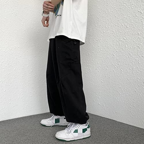 Менс карго работа панталони опуштени вклопени панталони со џемпери со џебови случајна улична облека Y2K