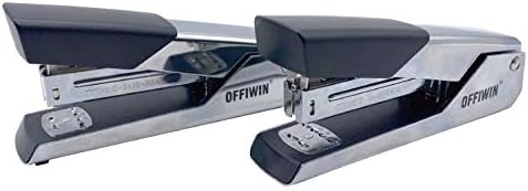 Offiwin 2 пакет степлер, 25 лим капацитет или 12 лим капацитет, преносен, издржлив метал десктоп спојник за материјали за домашни