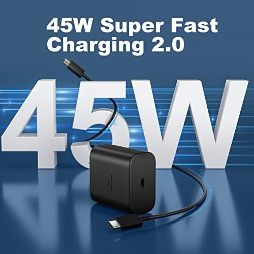 45W SAMSUNG USB-C Супер Брзо Полнење Кабел Тип C Ѕид Полнач За Samsung Galaxy S23 Ултра/S23/S23+/S22 Ултра/S22/S20/Забелешка