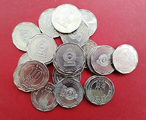 Азиска монета поставена паричка Шри Ланка 10 руписка монета огледало Национален амблем верзија на монети за монети