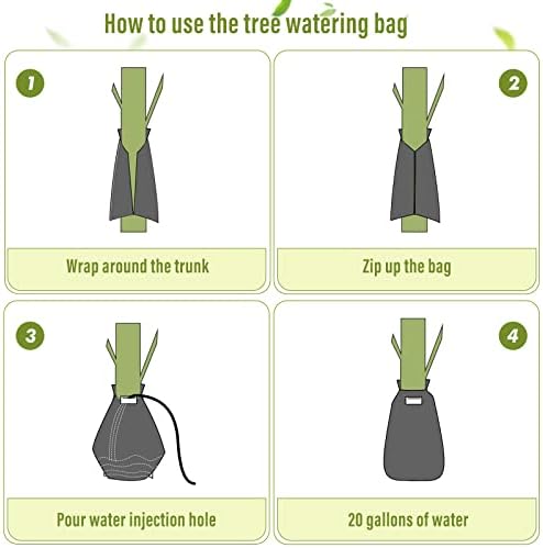 20 пакувања 20 галонски торби за наводнување на дрво со бавно ослободување на дрвја за наводнување, градинарски грмушки, наводната